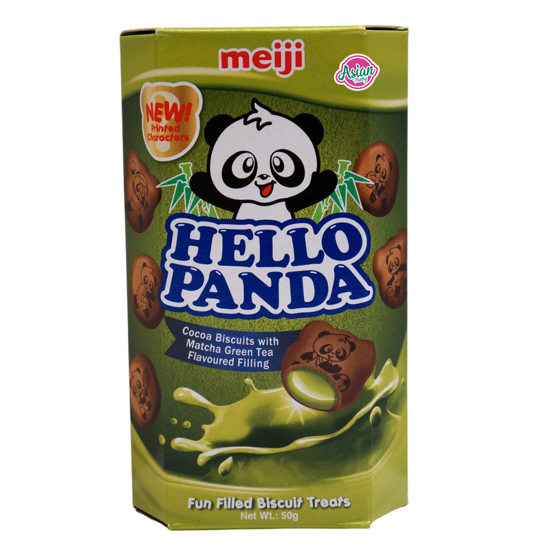 Meiji Hello Panda Matcha Flavour 50g Front