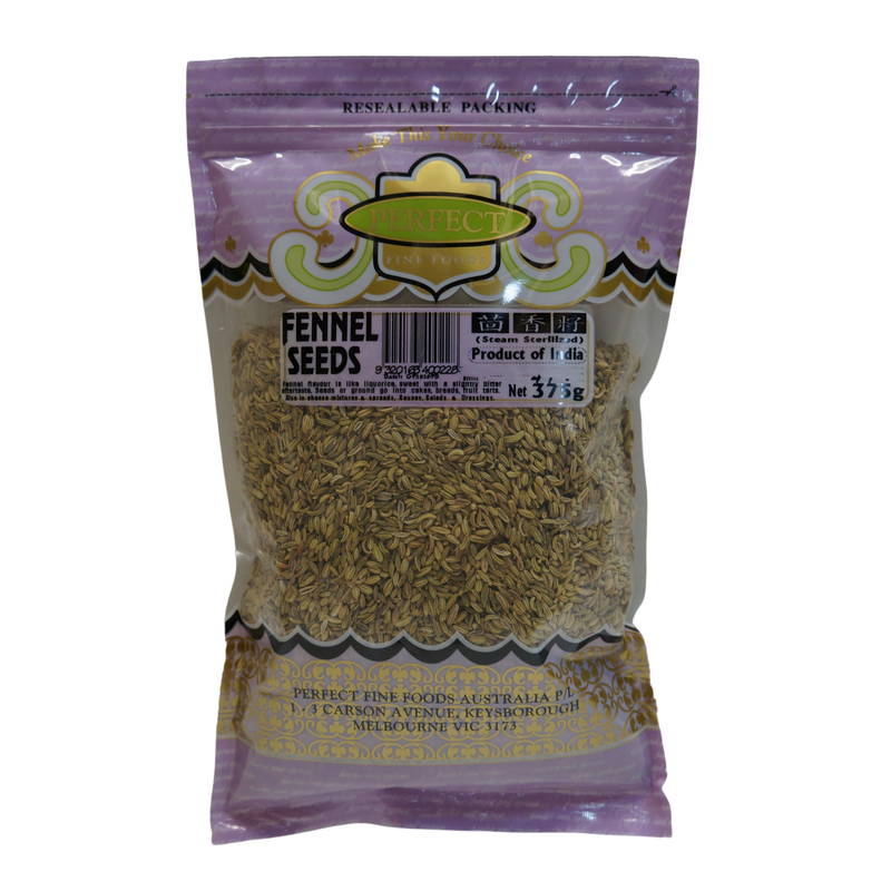 Perfect Fine Foods Fennel Seeds 375g Front
