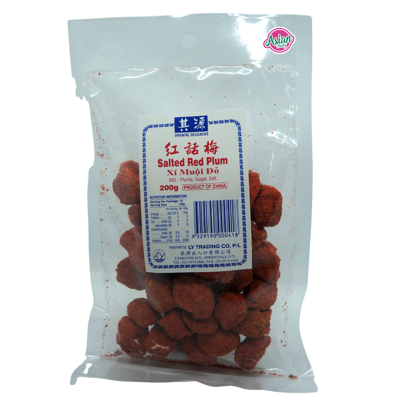 Oriental Delicacies Salted Red Plums 200g Front