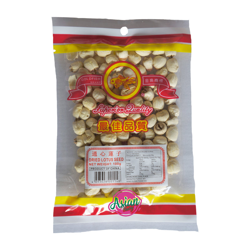 Goldfish Brand Dried Lotus Seed 100g Front