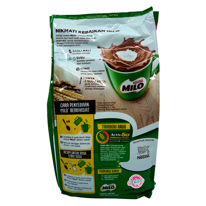 Nestle Milo Activ-Go 1kg Nutritional Information & Ingredients