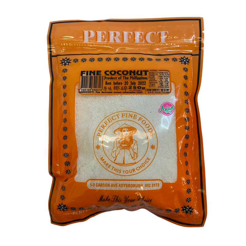 Perfect Fine Foods Fine Coconut 250g Front