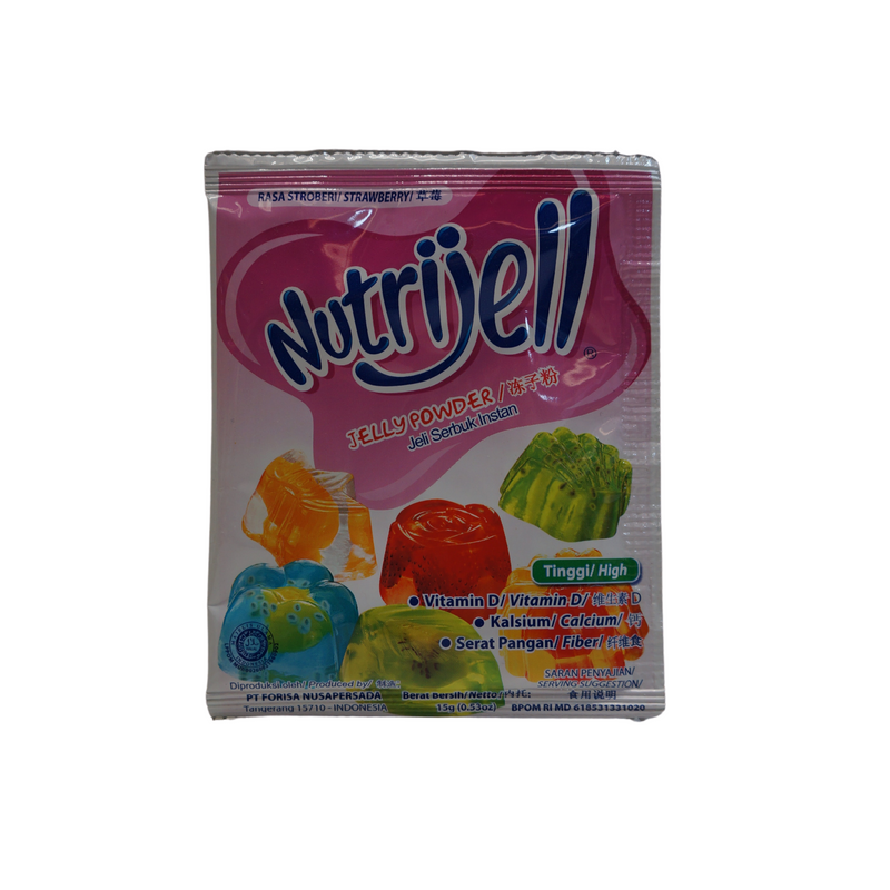 Nutrijell Strawberry Jelly Powder 15g Front