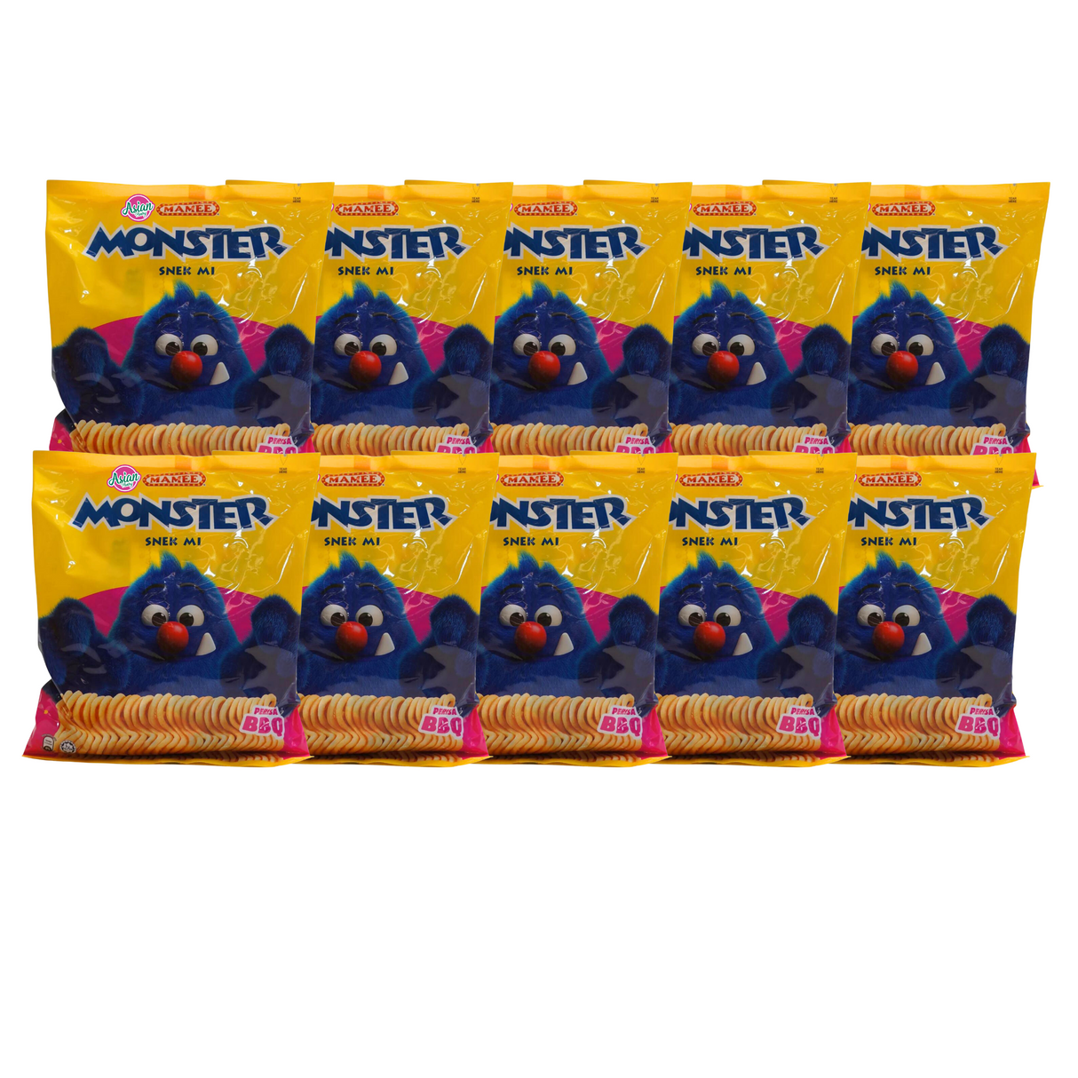 Mamee Monster Noodle Snack BBQ 8pk 200g
