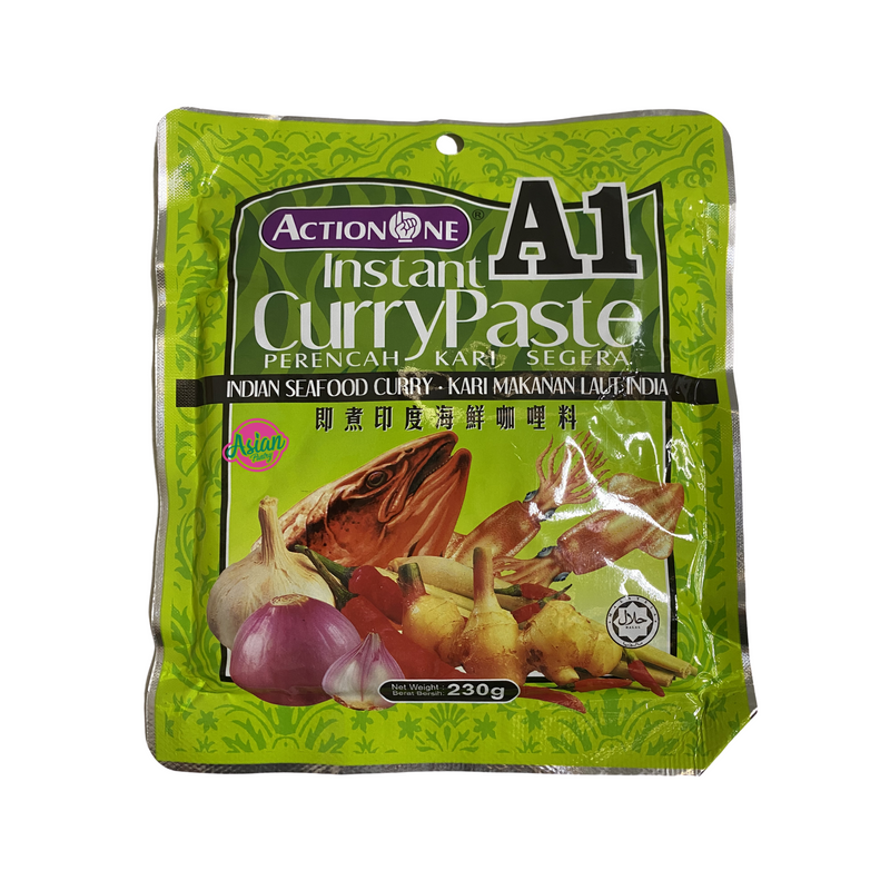 Action One Instant Curry Paste Indian Seafood 230g Front