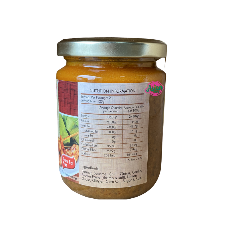 Glory Spicy Satay Sauce Concentrated 250g Back