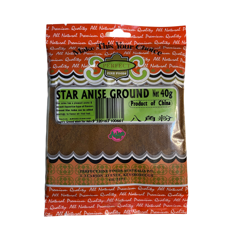 Perfect Fine Foods Star Anise Ground 40g Front