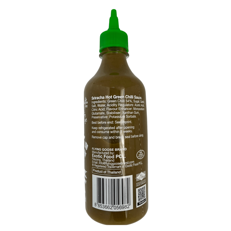 Flying Goose Sriracha Hot Green Chilli Sauce 455ml Back