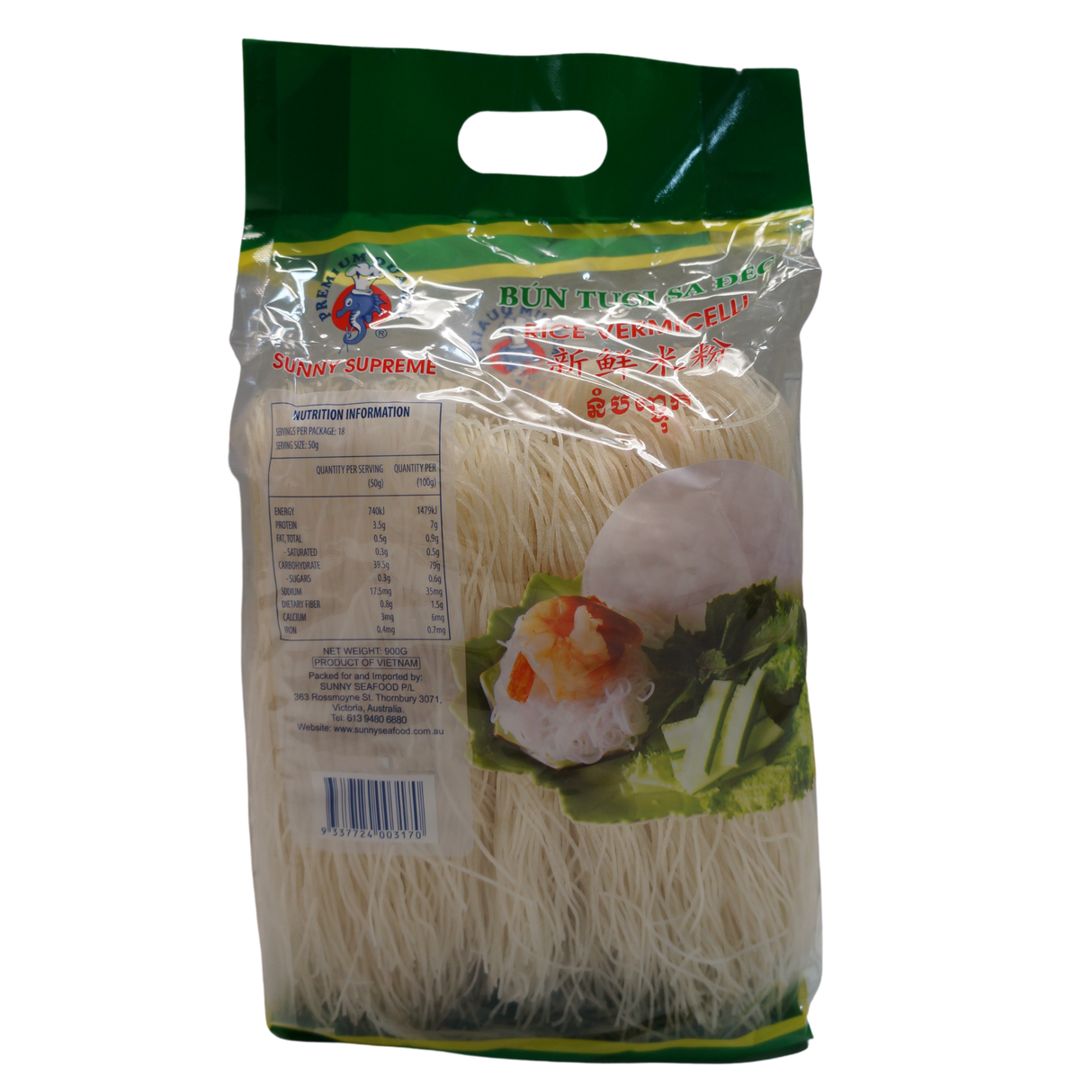 Sunny Supreme Bun Tuoi Vermicelli 900g Back