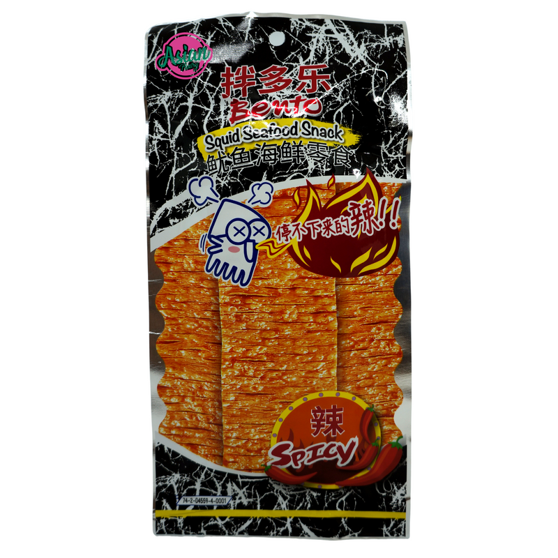 Bento Squid Seafood Snack ANGRY SPICY 20g Front
