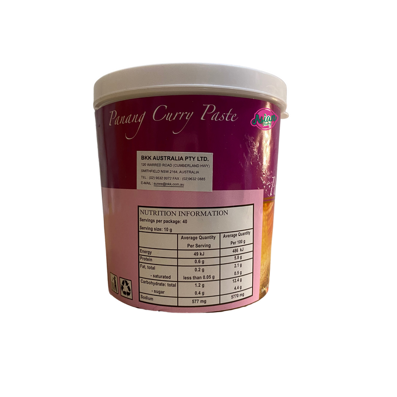 Mae Ploy Panang Curry Paste 400g Back