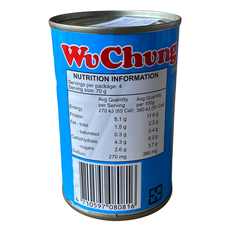 Wu Chung Brand Vegetarian Mock Chicken 290g Back