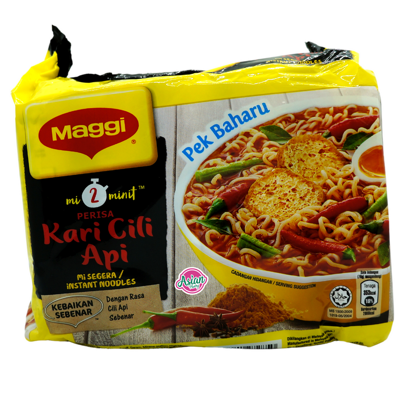 Maggi Instant Noodles Kari Cili Api 5pk 295g Front