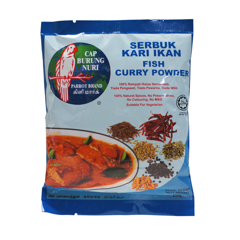 Parrot Brand Fish Curry Powder 250g Front
