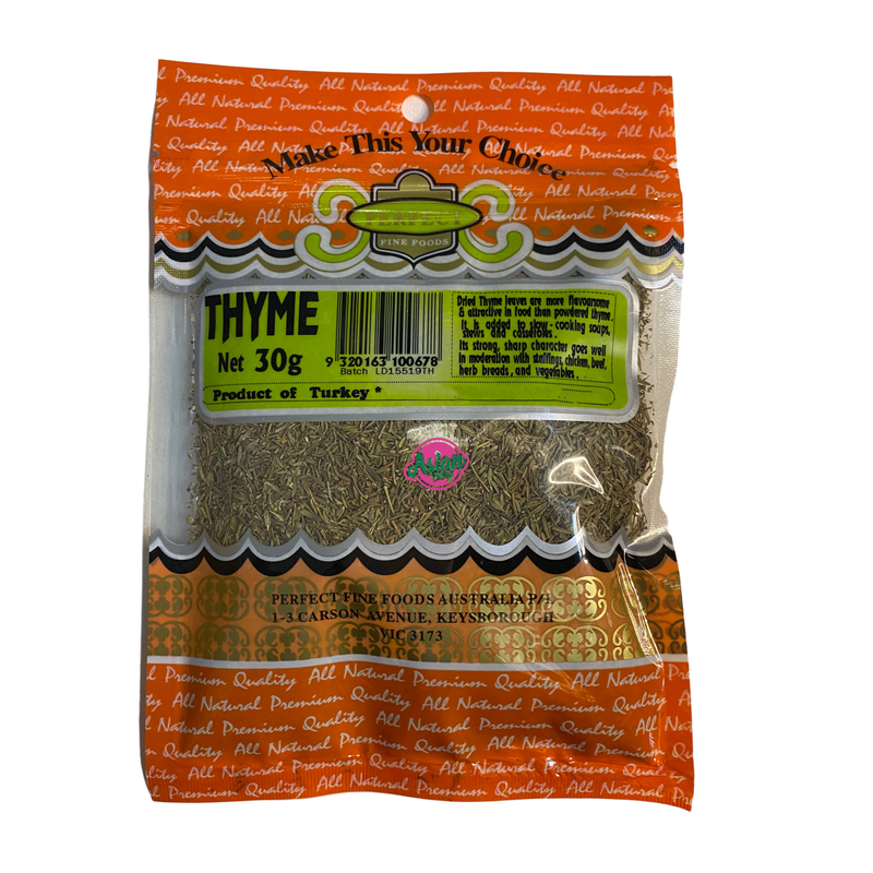 Perfect Fine Foods Thyme 30g Front