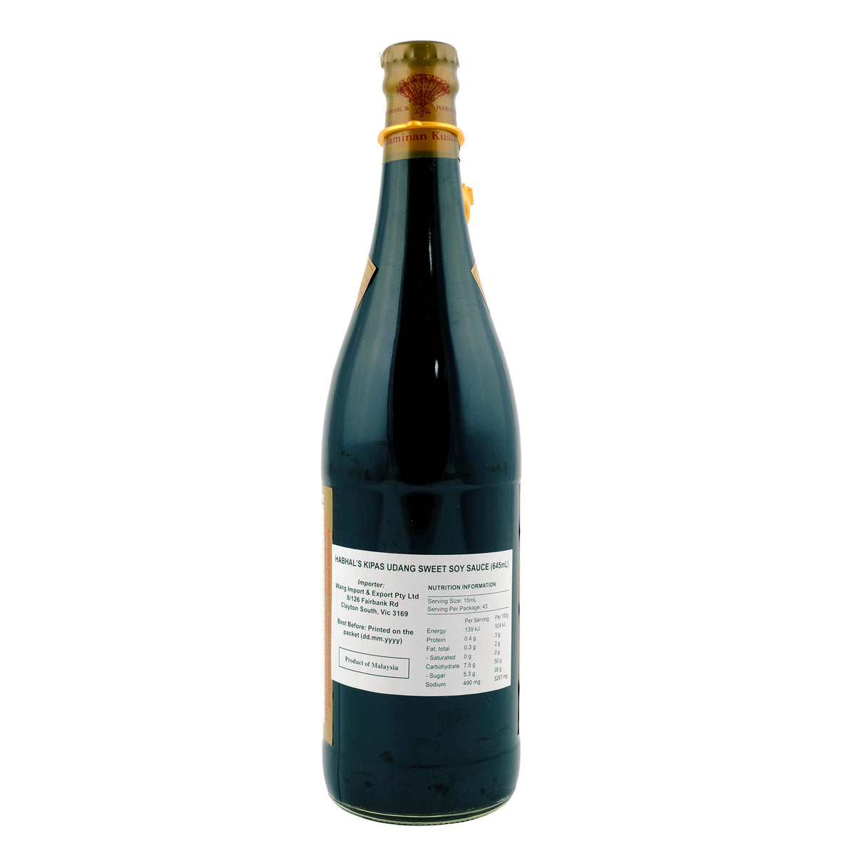 Habhal's Sweet Soya Bean Sauce 645ml Back