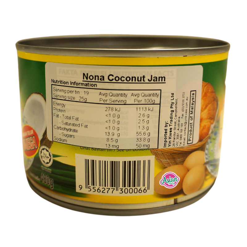 Nona Kaya Coconut Jam 480g Back