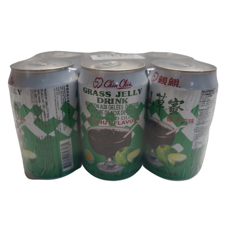 Chin Chin Grass Jelly Drink Coconut 6 Pack 1890ml Front