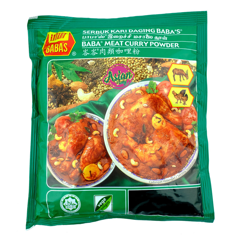 Baba's Meat Curry Powder 250g Front