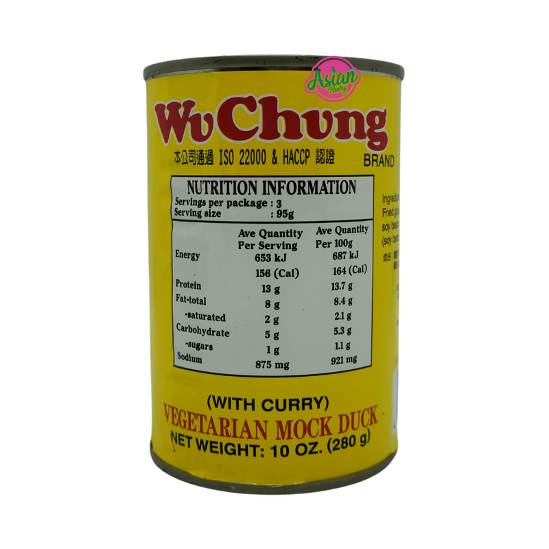 Wu Chung Vegetarian Mock Duck with Curry 280g Back