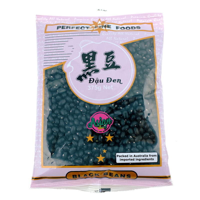 Perfect Fine Foods Black Beans 375g Front