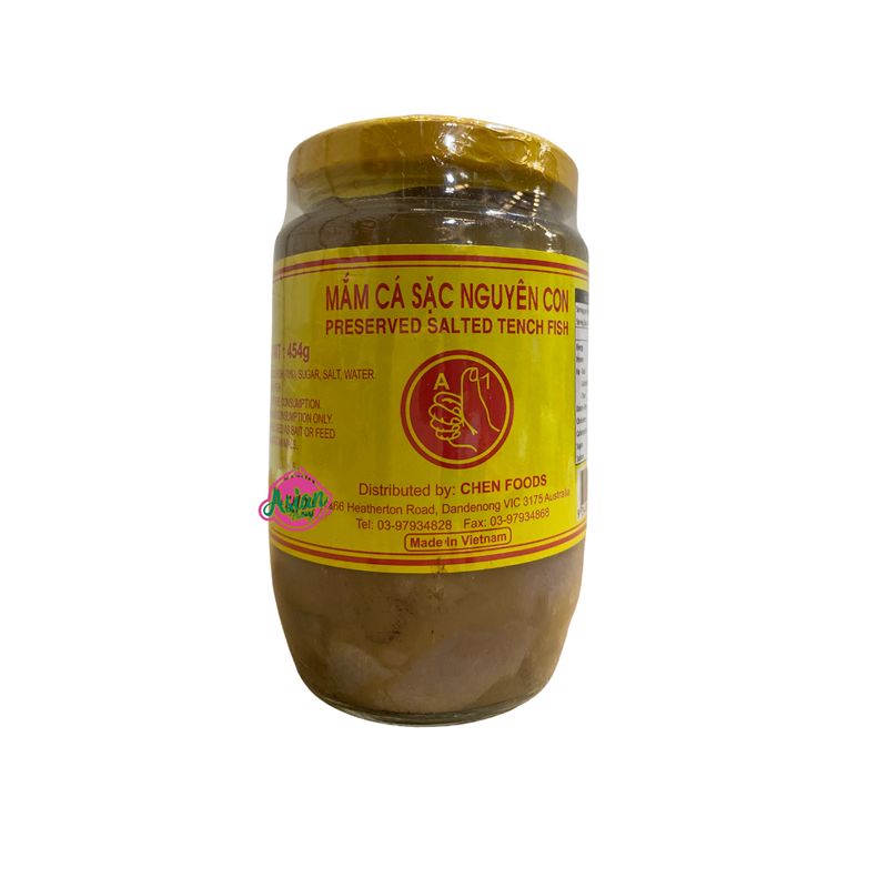 A1 Preserved Salted Tench Fish Paste Sauce 454g Front