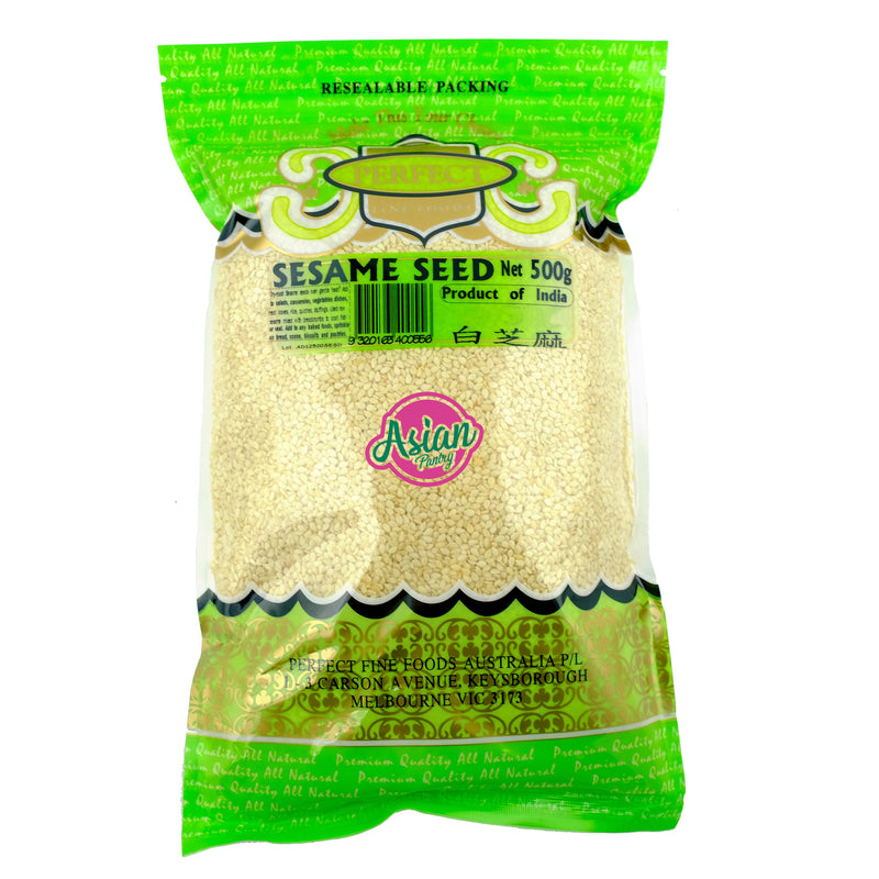 Perfect Fine Foods White Sesame Seeds 500g Front