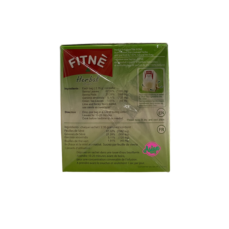 Fitne Herbal Infusion Green Tea Flavoured 35g Nutritional Information & Ingredients