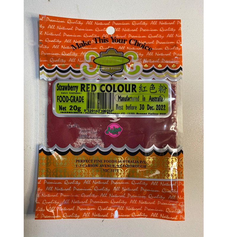Perfect Fine Foods Red Colour 20g Front