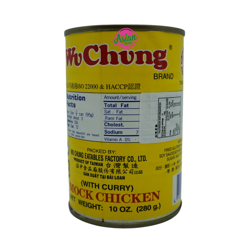 Wu Chung Vegetarian Mock Chicken with Curry 280g Back