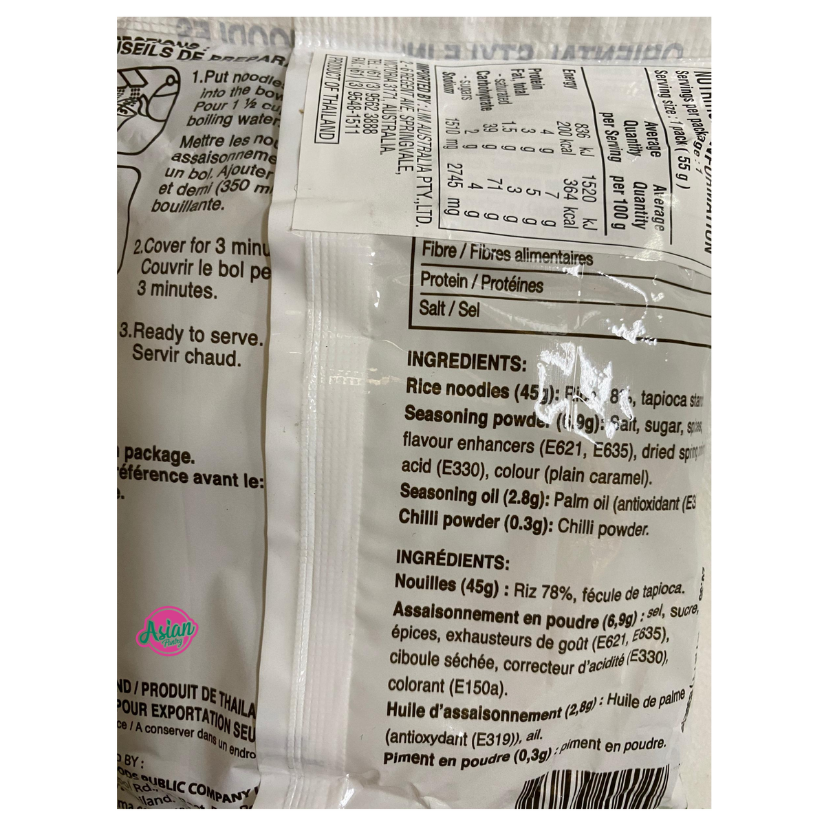 Mamy Chand Clear Soup 55g Nutritional Information & Ingredients