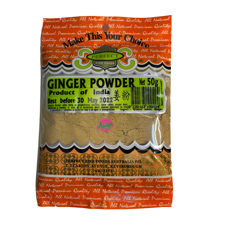 Perfect Fine Foods Ginger Powder 50g Front