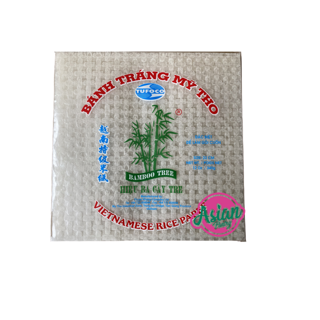 Bamboo Tree Rice Paper square 22cm 340g Front