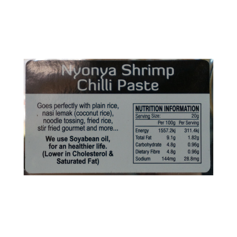 VVF Nyonya Shrimp Chilli Paste 100g Back