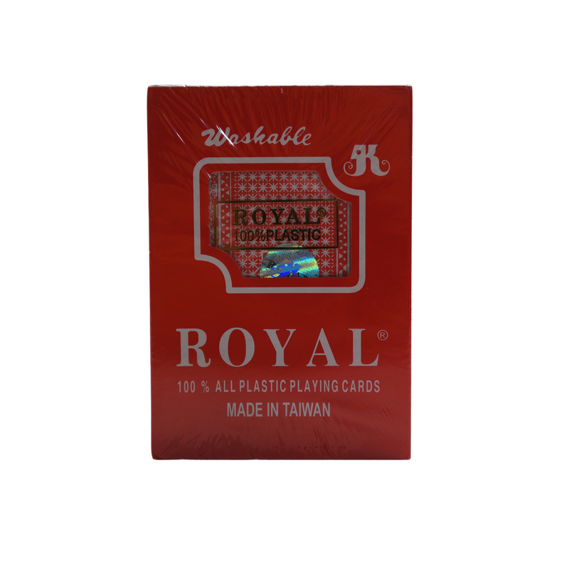 Royal All Plastic Playing Cards Red 54pcs Front