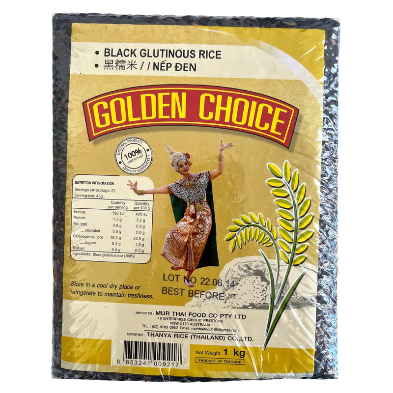 Golden Choice Black Glutinous Rice 1000g Front