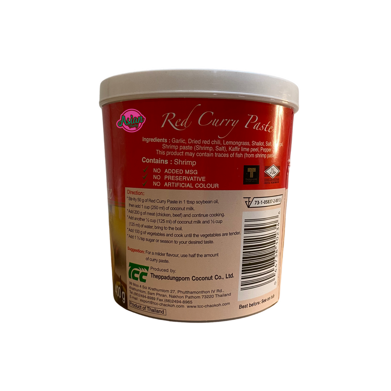 Mae Ploy Red Curry Paste 400g Back