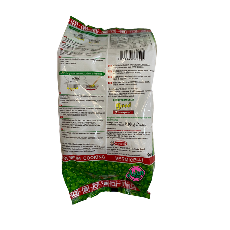 Acecook Good Dried Vermicelli 210g Back
