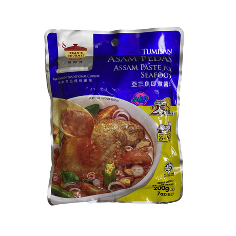 Tean's Gourmet Assam Paste for Seafood 200g Front