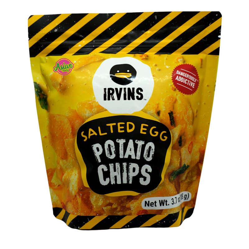 Irvins Salted Egg Potato Chips 105g Front