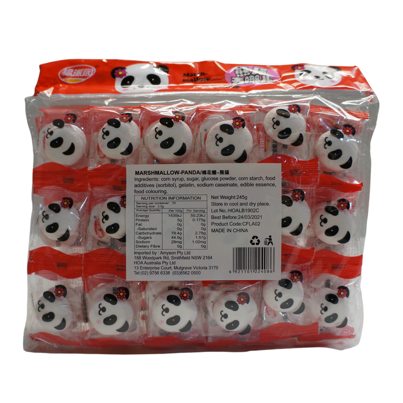 Panda Marshmallow Jam Filled 245g Back