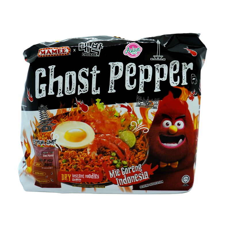 Mamee Ghost Pepper Mie Goreng Noodles 4pk 484g Front