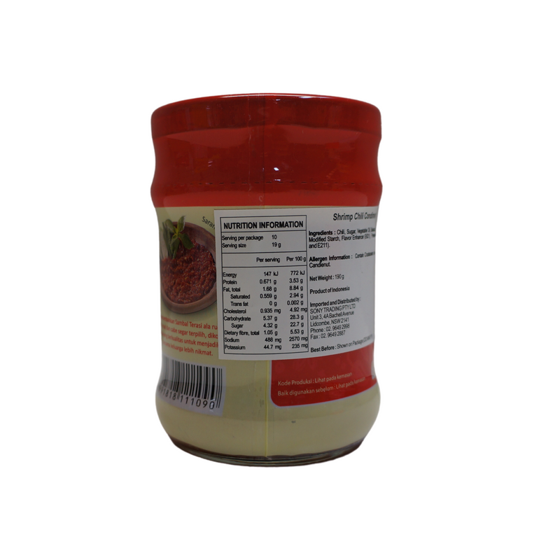Uleg Sambal Terasi Condiment 190g Back