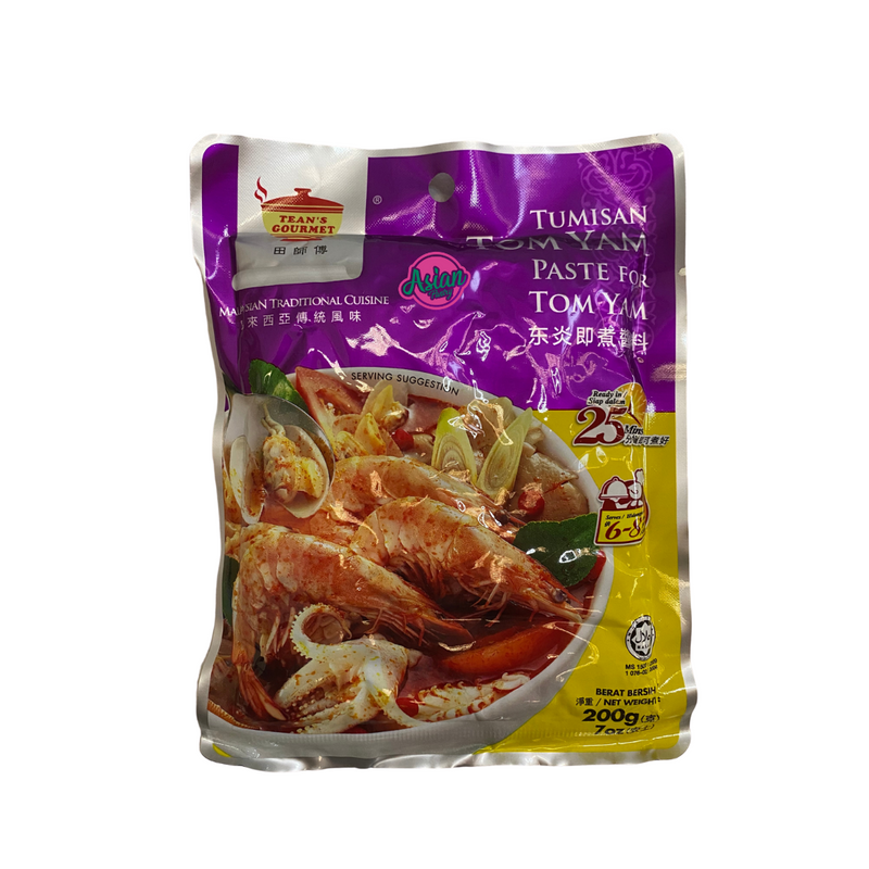 Tean's Gourmet Tom Yam Paste 200g Front
