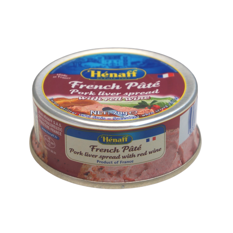 Henaff Pork Pate with Red Wine 78g Front