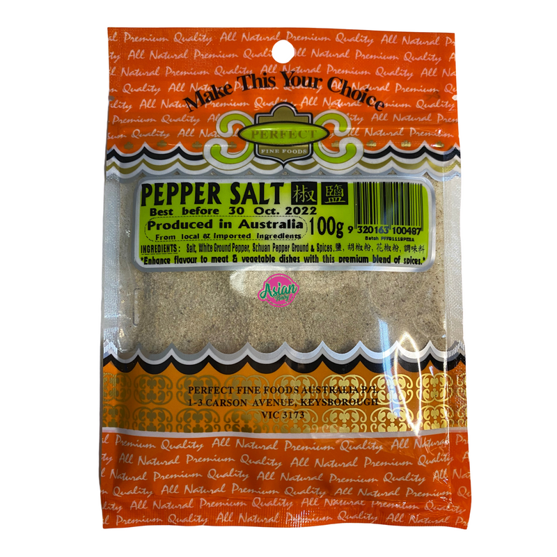 Perfect Fine Foods Pepper Salt 100g Front