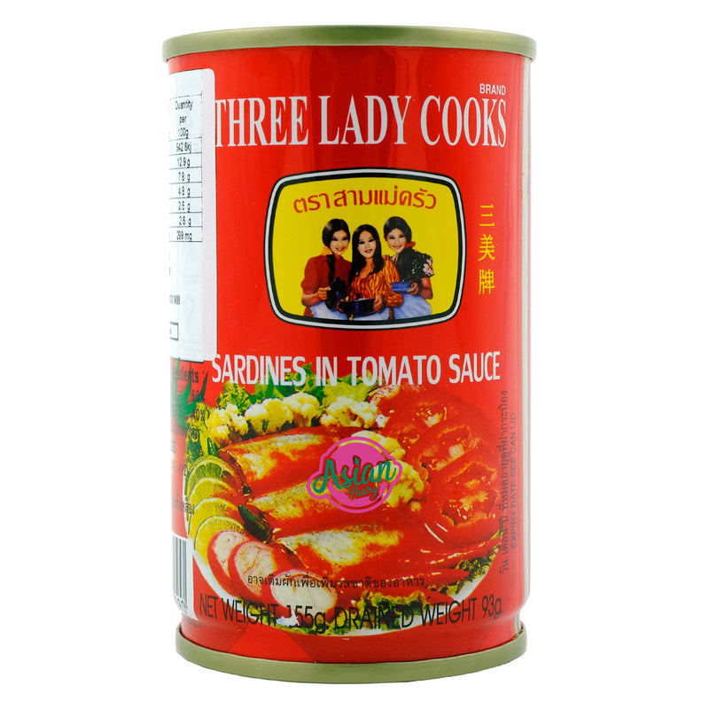 3 Lady Cooks Sardines in Tomato Sauce 155g Front