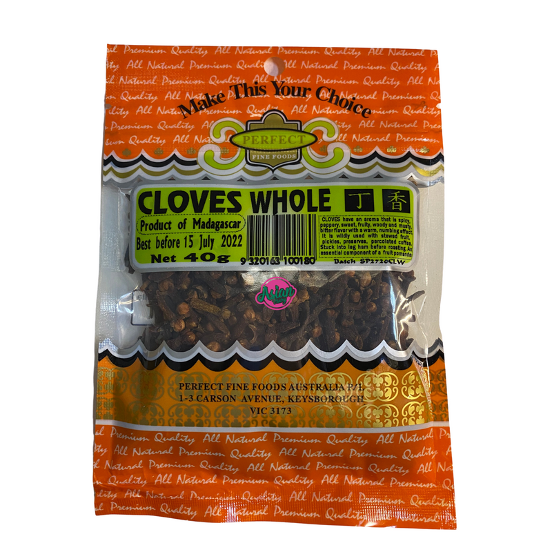 Perfect Fine Foods Cloves Whole 40g Front
