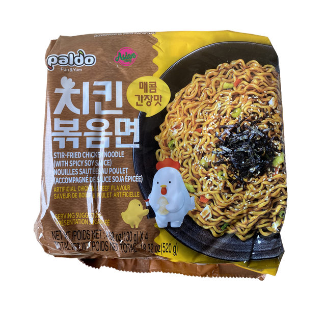 Paldo Stir Fried Chicken Noodle 520g Front