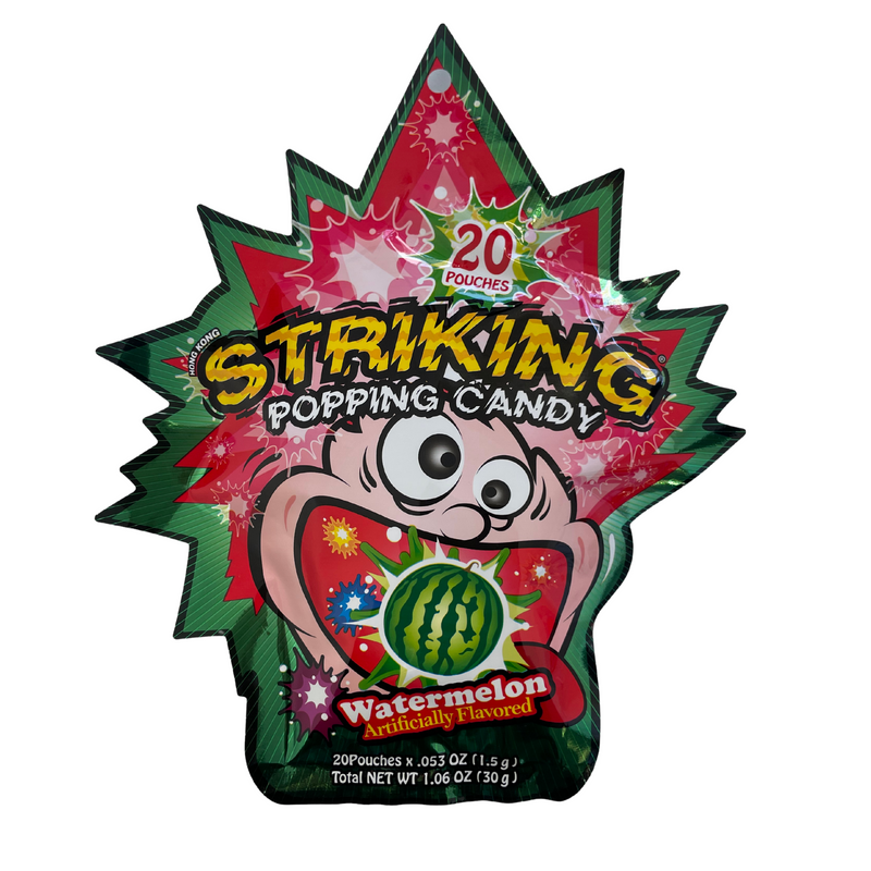 Stiking Popping Candy Watermelon (20 pouches) 30g Front